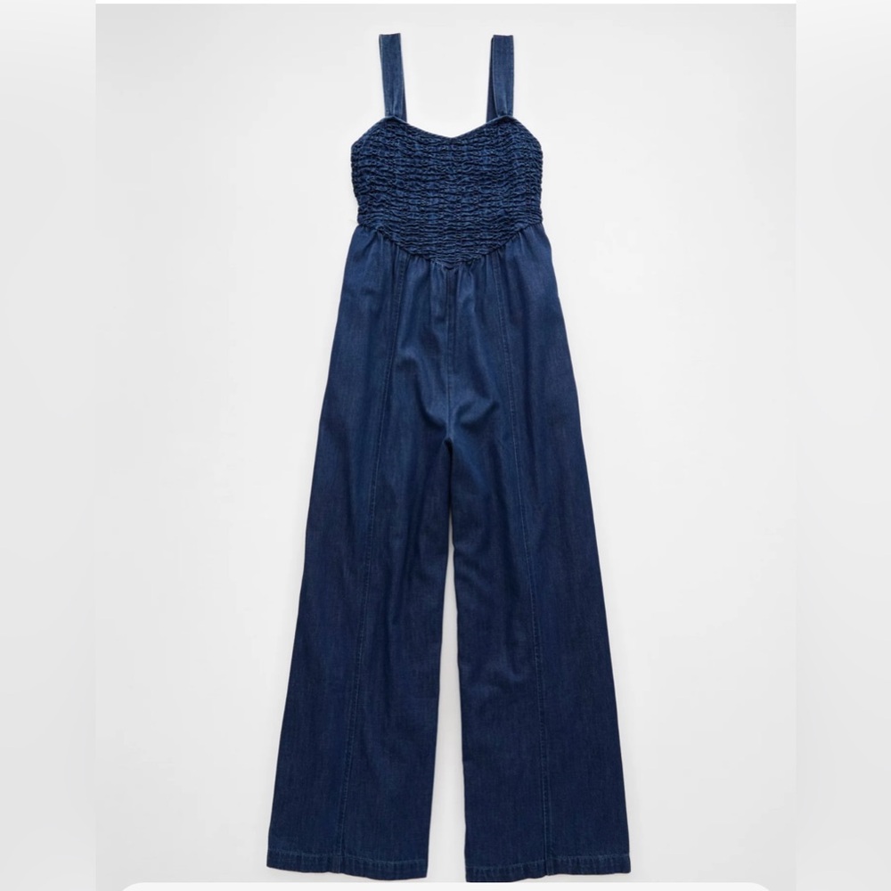 AE Smocked Jean Jumpsuit